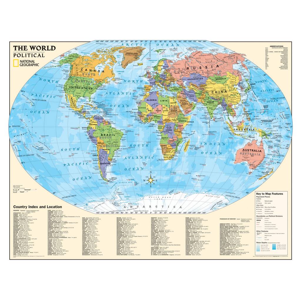 Shop The National Geographic Kids Political World Wall Map At